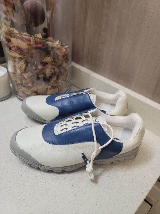 Edgar Evans Men\'s Golf Shoes US Size 9 FL02SL02-690 Blue & White NEW main image 5